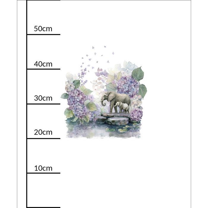 ELEPHANT FAMILY - PANEL (60cm x 50cm)
