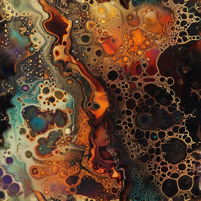 ALCOHOL INK WZ. 11 - single jersey