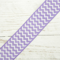 Grosgrain with zigzag 25mm - heather