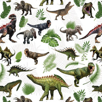 DINO PLANTS - quick-drying woven fabric