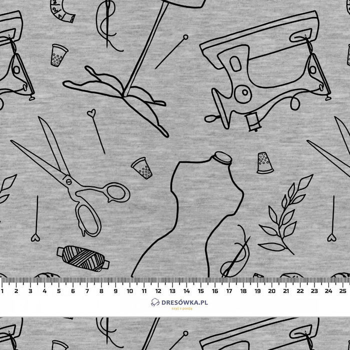CONTOUR SEWING / melange light gray - single jersey 