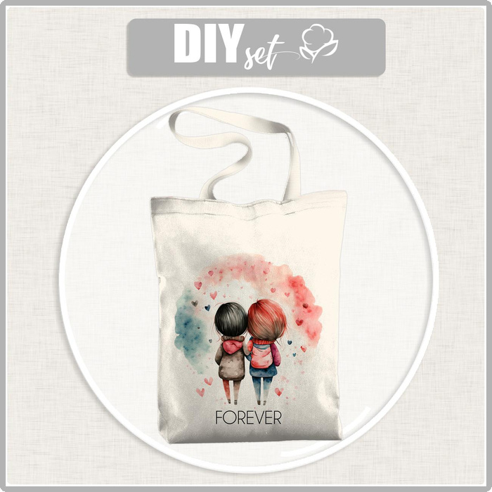 SHOPPER KABELKA - FOREVER / girls - Sada šití