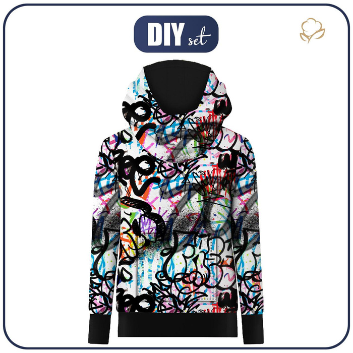 UNISEX HOODIE (HYDRA) - STREET ART Ms. 4 - Nähset XXXL