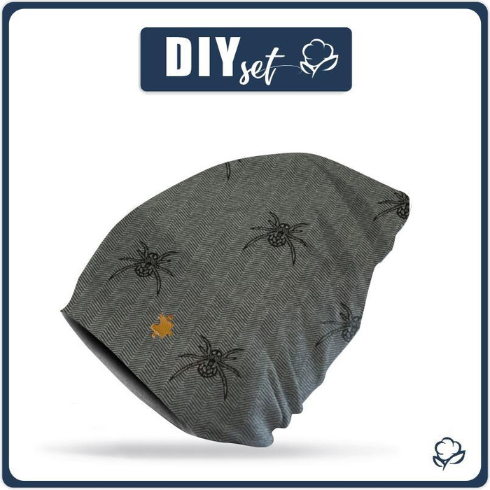 "Beanie" cap - SPIDERS / NIGHT CALL / melange light grey 51-53