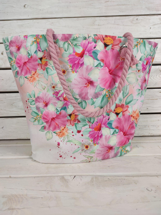 NÁKUPNÍ TAŠKA - KVĚTINY VZ. 2 - Sada šití