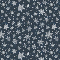 SCHNEEFLOCKEN MST. 2 / navy- Polster- Velours