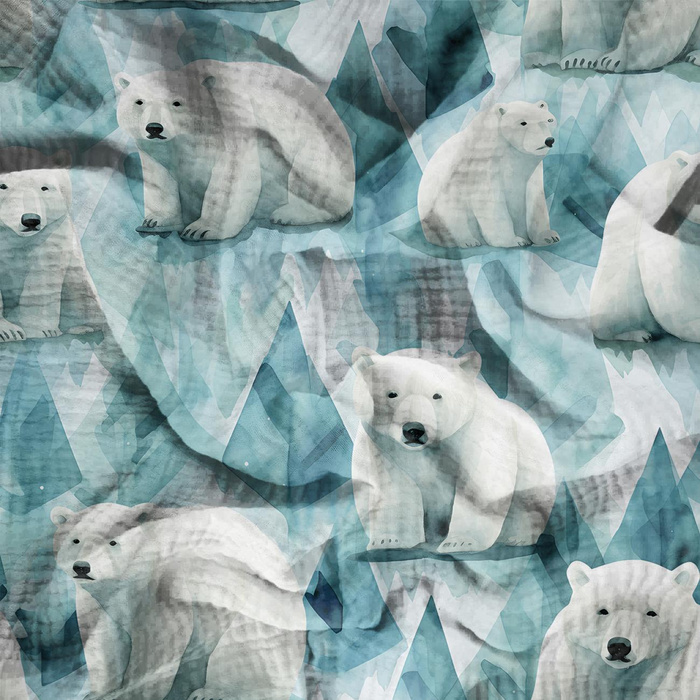 POLAR BEAR WZ. 2 - Muślin bawełniany