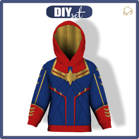 DĚTSKÁ MIKINA S KAPUCÍ (ALEX) - SUPERHERO VZ. 5 - Sada šití