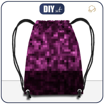 TURNBEUTEL - PIXEL ms. 2 / purpur - klein