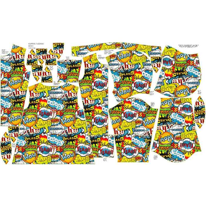 KIDS JACKET DINO (ZOE) - COMIC BOOK - sewing set (110/116)