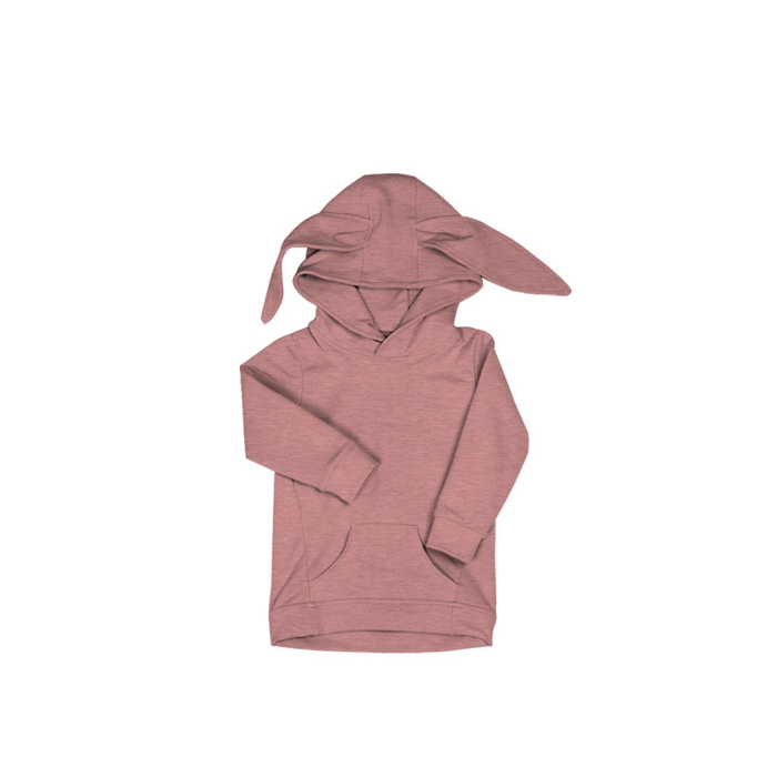 KINDER HOODIE BUNNY (PARIS) - MELANGE ROSENQUARZ - Nähset (134/140)