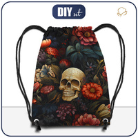 BATOH-PYTEL - FLOWERS AND SKULL - malý