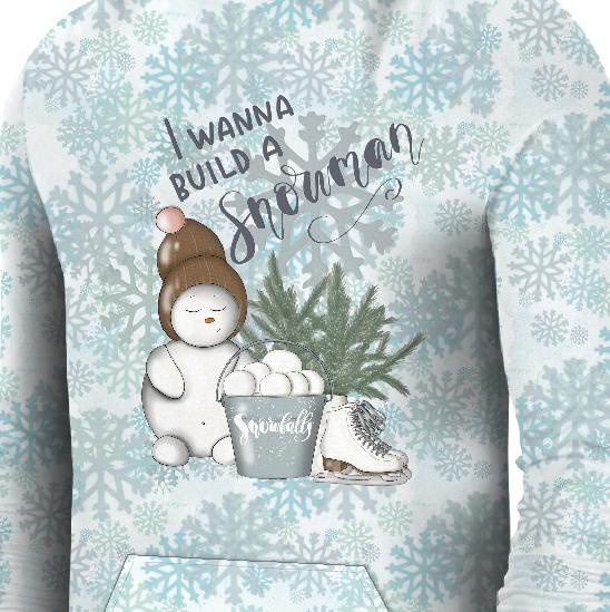 HERREN HOODIE (COLORADO) - I WANNA BUILD A SNOWMAN (WINTER IN DER STADT) - Nähset XL