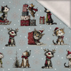 CHRISTMAS PETS WZ. 3 - dzianina drapana z elastanem ITY