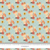 FOXES MIX 2 / mint (FOXES AND PUMPKINS) - single jersey with elastane