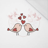 ZAMILOVANÍ PTÁCI (HAPPY VALENTINE’S DAY) - PANEL SINGLE JERSEY 50cm x 60cm
