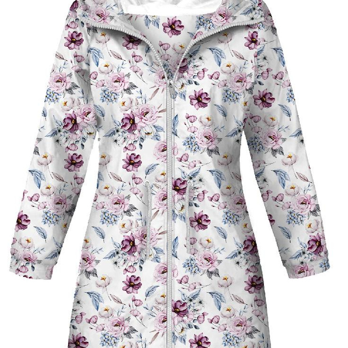 WOMEN'S PARKA (ANNA) - WATERCOLOR BOUQUET Pat. 2 - softshell M