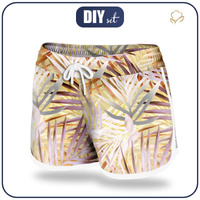 Damen Badeshorts - PALMENBLÄTTER Ms. 2 (gold) L