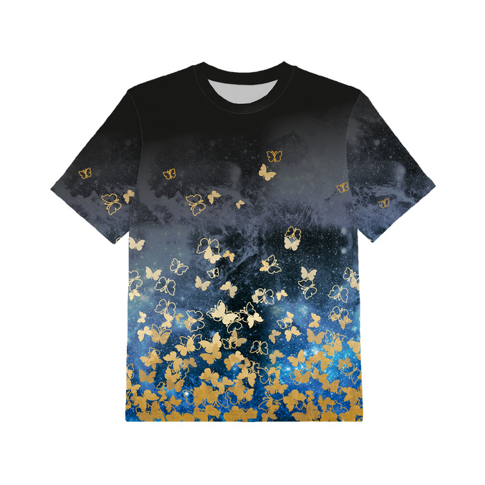 2-PACK - T-SHIRT DZIECIĘCY - MOTYLKI / WATERCOLOR FLOWERS WZ. 5 - ZESTAW DO USZYCIA (152/158)
