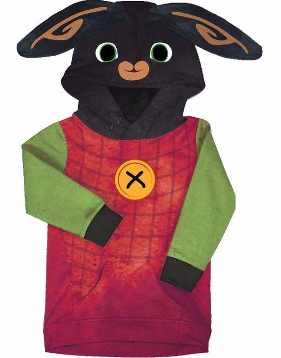 KINDER HOODIE (PARIS) - BLACK BUNNY - Nähset (110/116)