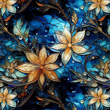 WINTER FLOWERS WZ.4 - Waterproof woven fabric