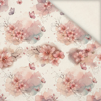 BUTTERFLY & FLOWERS WZ. 18 - Slub Weave