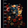 ANIMALS MANDALA wz.7 (cat) - panel (75cm x 80cm) - single jersey with elastane ITY