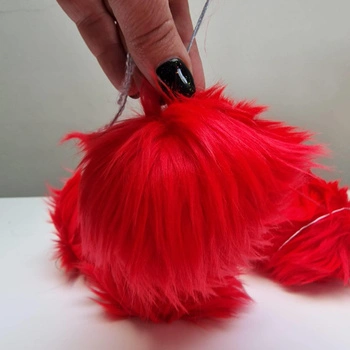 <p><span style="color: #4b4f56;"><span><span>The pompom is made of ecological fur. Soft, delicate and fluffy. The cord makes it easier to fasten the pompon.</span></span></span></p>
<ul>
<li><strong>Colour</strong>:&nbsp;RED</li>
<li><strong>Diameter</str