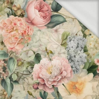 VINTAGE FLOWERS WZ. 14 - looped knit fabric with elastane ITY