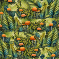 BOHO FOREST WZ. 1- Welur tapicerski