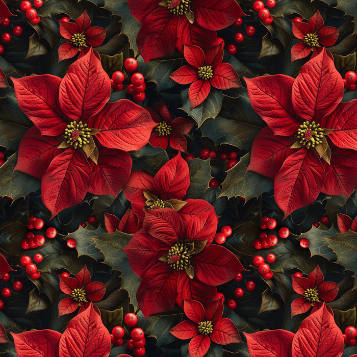 WINTER FLOWERS WZ.18- Single Jersey mit Elastan ITY