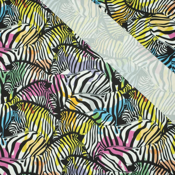 RAINBOW ZEBRAS no. 2 - quick-drying woven fabric