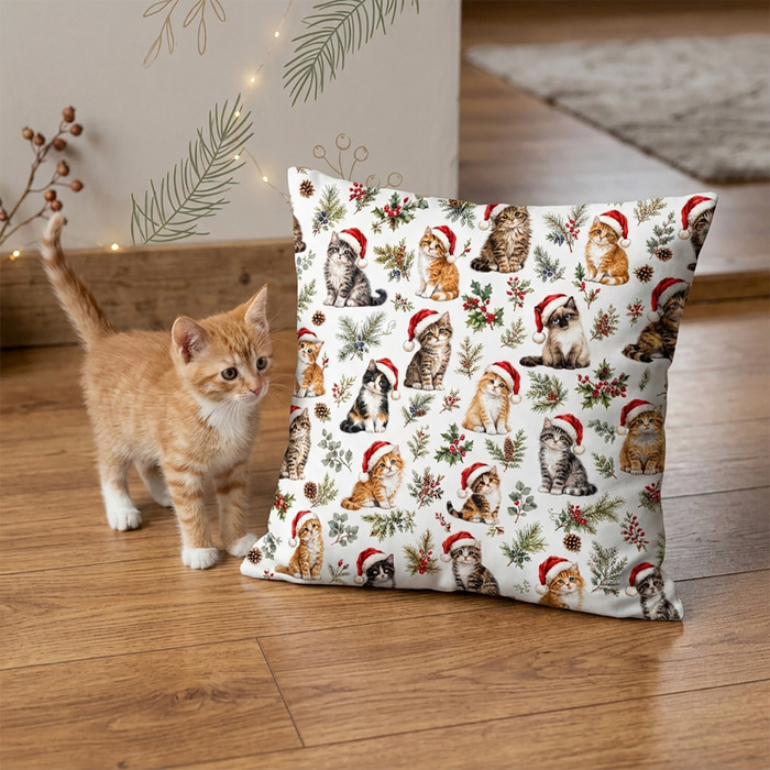 CHRISTMAS PETS WZ. 1 - Hydrofobowa dzianina drapana 