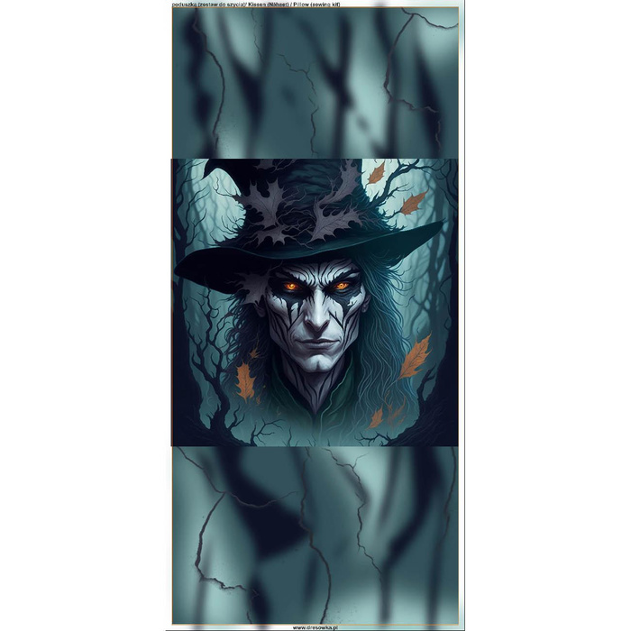 POLŠTÁŘ 45x45 - NECROMANCER - Potahový velur - Sada šití