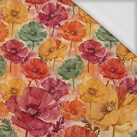 FLOWERS PAPAYA ORANGE WZ. 2 - Jersey wiskozowy