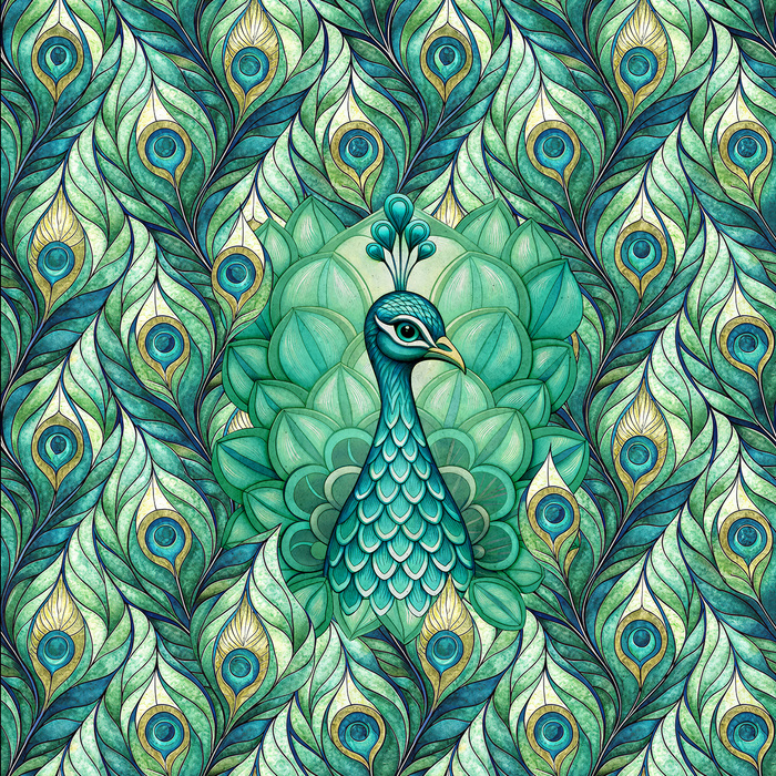 Stained Glass Day wz. 35 - panel (60cm x 50cm) dzianina pętelkowa