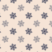 SCHNEEFLÖCKCHEN M. 5 (WINTERZEIT) / beige - Baumwoll Webware