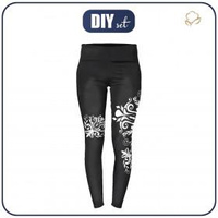 WOMEN'S THERMO LEGGINGS (GRETA) - DAMASCO CONTOUR / black - sewing set XS