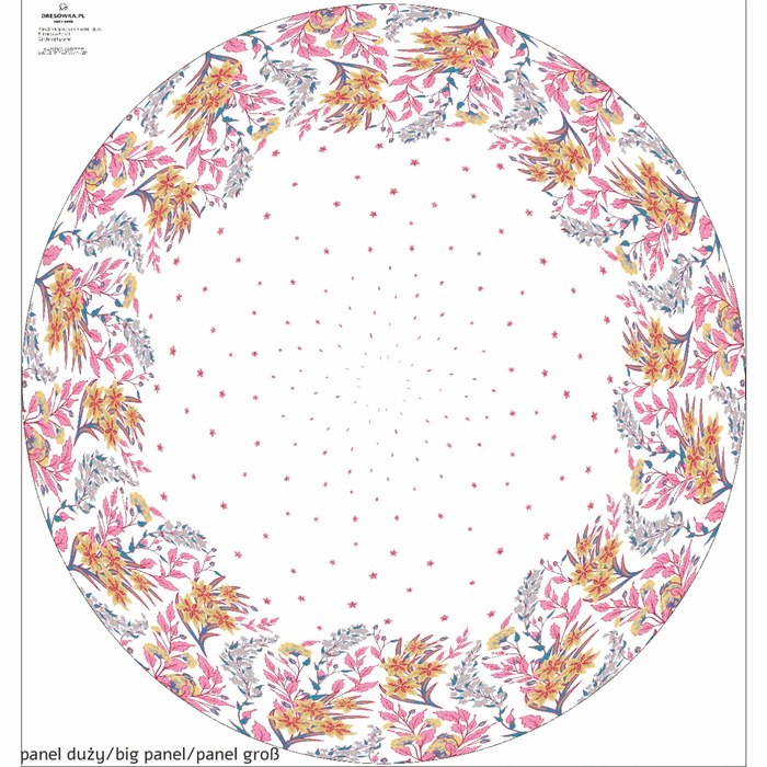 Panel pro kruhovou sukni - FLOWERS WZ.7