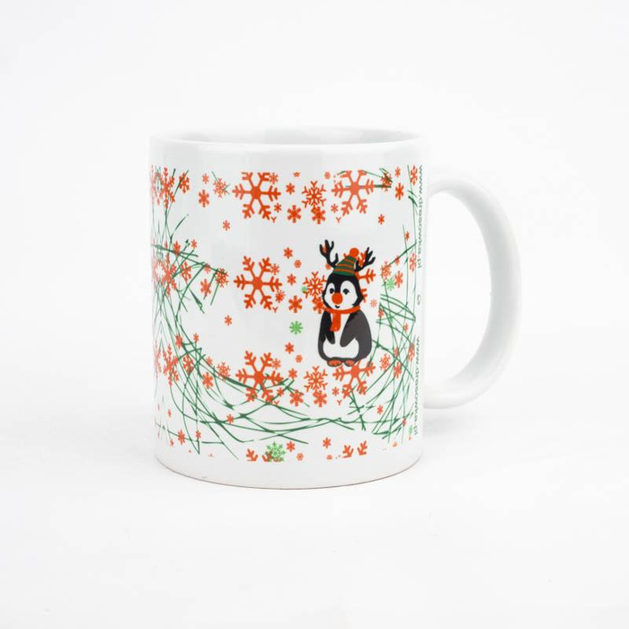 BECHER MIT AUFDRUCK - PINGUIN RENTIER 2.0 / grün