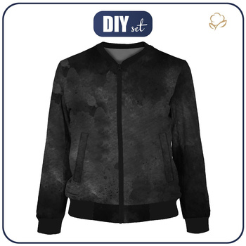 WOMEN’S BOMBER JACKET (KAMA) - BLACK SPECKS - sewing set