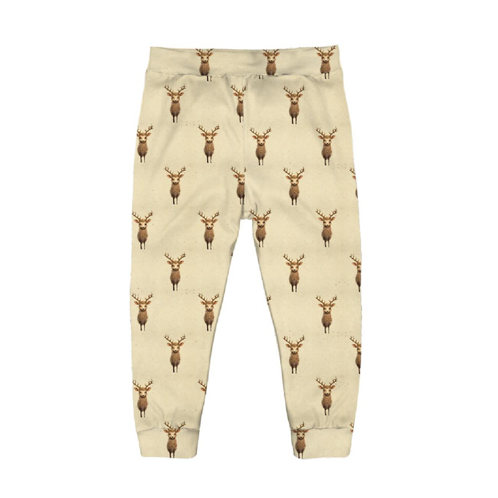 KINDERPYJAMAS "MIKI" - VINTAGE CHRISTMAS REINDEER M. 1 - Nähset (146/152)