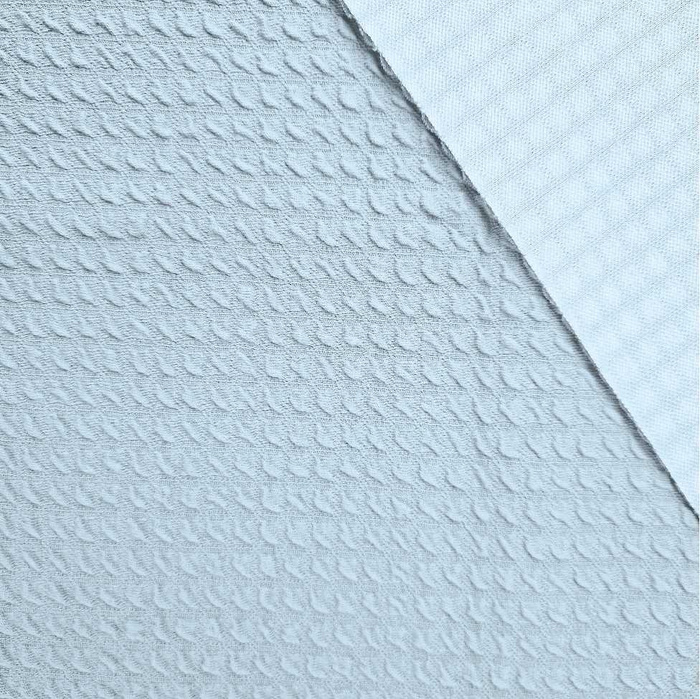 Dzianina Bawełniana Wafel 3D - NIEBIESKI/ BLUE (D-189)