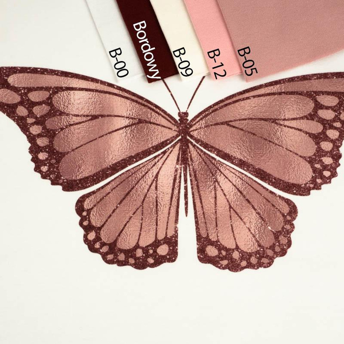 BUTTERFLY pat. 1 (GLITTER BUTTERFLIES) - panel 50cm x 50cm