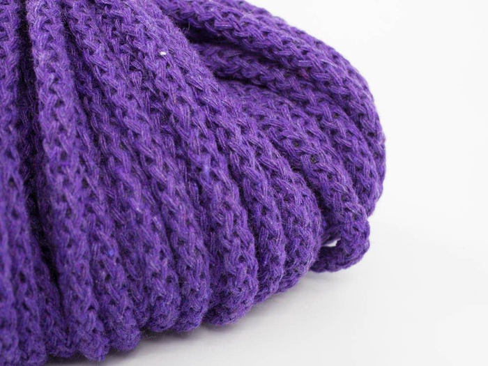 Baumwollkordel - rund, 5mm - LILA (PLUM)