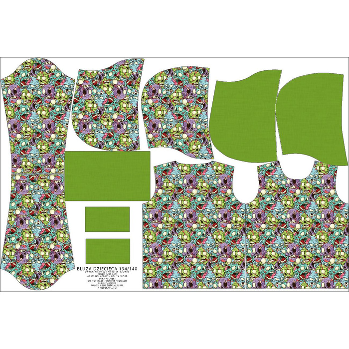 KID'S HOODIE (ALEX) - ZOMBIE - sewing set