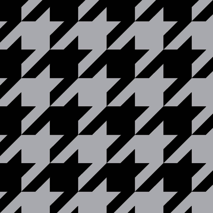 BLACK HOUNDSTOOTH (big) / grey - softshell
