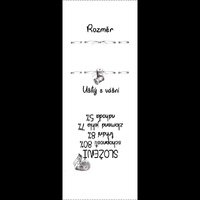 European care tag "CENTIMETER" CZ - 9 pcs set / Choice of sizes