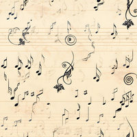 MUSIC NOTES VZ. 2 - Jersey wiskozowy