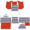 MEN’S HOODIE - ANCHOR / stripes (marine) - sewing set S